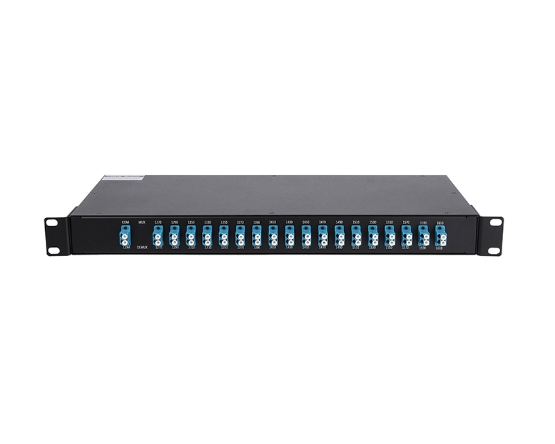 Dual Fiber 40CH C21-C60 DWDM MUX DEMUX, With 1310nm and Monitor Port, LC/UPC, 1U Rack