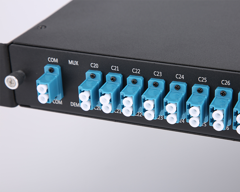 Dual Fiber 40CH C21-C60 DWDM MUX DEMUX, With 1310nm and Monitor Port, LC/UPC, 1U Rack